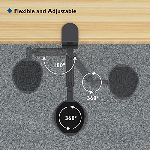 BONTEC Adjustable Arm Rest for Desk, 360° Rotating & Extendable, Aluminum