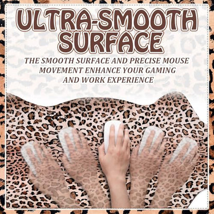Sabary Leopard Print Desk Mat Cheetah Print Desk Accessories 31.5"x15.8" - color: Brown,black, style: Leopard Print