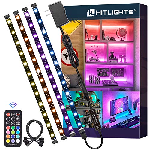 HitLights LED Strip Lights Kit, RGB Color Changing Tape Light Pre-Cut 4FT - size: 4 X 1.0FT (4FT) - Not Waterproof