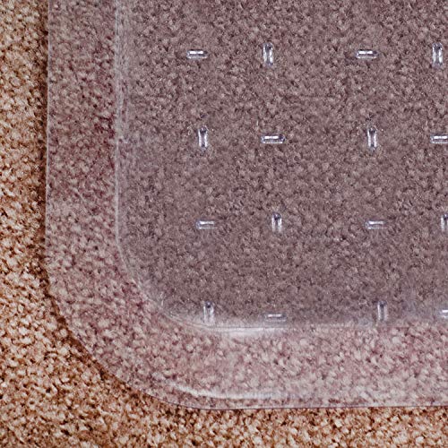 ES Robbins Chair Mat for Low Pile Carpet- Rectangle with Lip, Vinyl 36" x 48", Clear (128053) - size: 36" x 48", style: Lip (20 x 10)