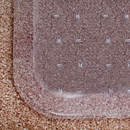ES Robbins Chair Mat for Low Pile Carpet- Rectangle with Lip, Vinyl 36" x 48", Clear (128053) - size: 36" x 48", style: Lip (20 x 10)
