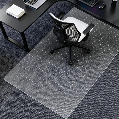 AiBOB Office Chair Mat for Carpet, 32" x 48" Heavy Duty Computer Desk Chair Mats for Carpeted Floors, Easy Chair Movement Hard Clear Carpet Chair Mats, Ship Flat