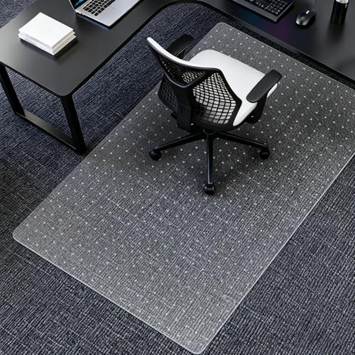 AiBOB Office Chair Mat for Carpet, 32" x 48" Heavy Duty Computer Desk Chair Mats for Carpeted Floors, Easy Chair Movement Hard Clear Carpet Chair Mats, Ship Flat