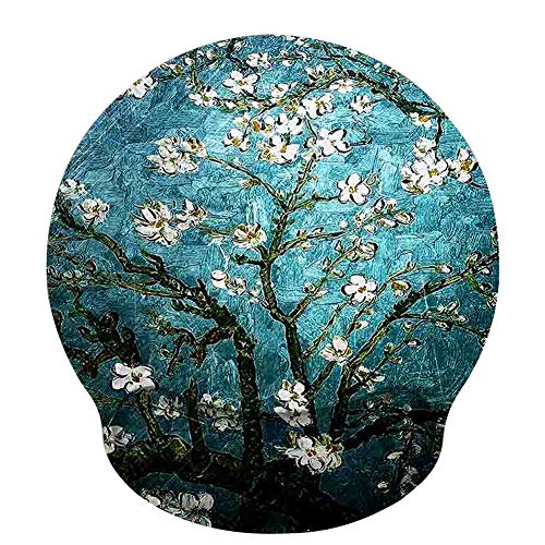 Mouse Pads with Gel Wrist Rest Support,Ergonomic Non Slip Memory Foam Wrist Rest Pad Mousepad for Home,Office,Gaming,Computer,Laptop Easy Typing Pain Relief, Van Gogh Painting - color: Van Gogh Painting