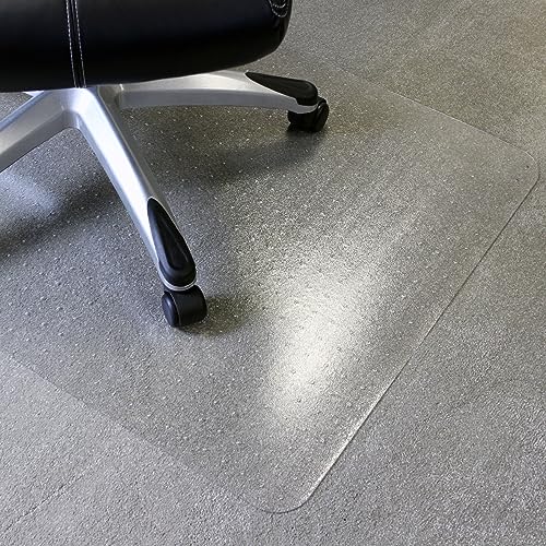 Marvelux Office Chair Mat for Carpeted Floors, Heavy Duty Polycarbonate for Medium Pile Carpets, Rectangular 30" x 48" Clear Carpet Protector, Shipped Flat - size: 30" x 48"