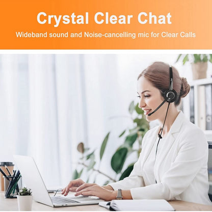 RJ9 Cisco Wired Office Phone Headset HD Voice for Cisco Phones 6851 6861 7945g 7962g 8811 8841 8845 8851 8861 8961 9951 Series Model,Plus 3.5mm Adapter for Smartphone - size: RJ9 Duo for Cisco
