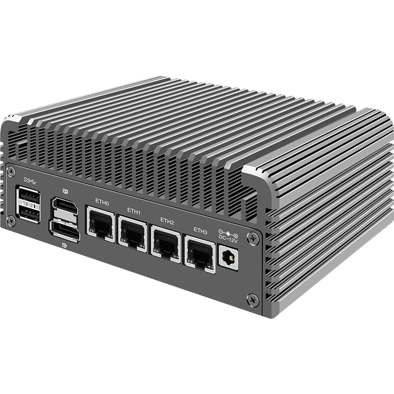 CWWK Firewall Mini PC Intel N Series N100/i3-N305,DDR5,NVMe SSD,4 x 2.5GbE i226V LAN,Micro Router Appliance (N100 4LAN, 8G RAM 256G SSD) - size: 8G RAM 256G SSD