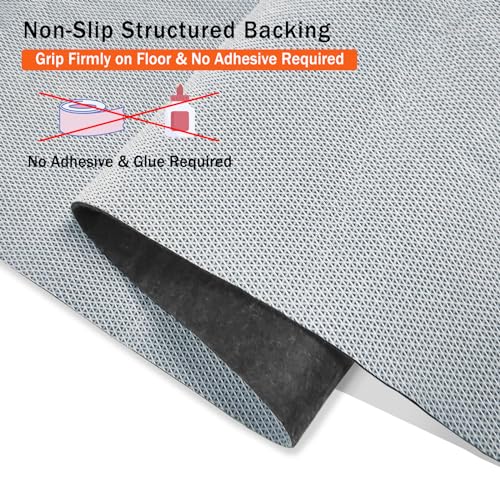 Office Chair Mat for Hard Floors, Slip Resistant Heavy Duty Under Desk Chair Mat for Hardwood Floor, 51"x63"Inch, Black - size: 51"x63"