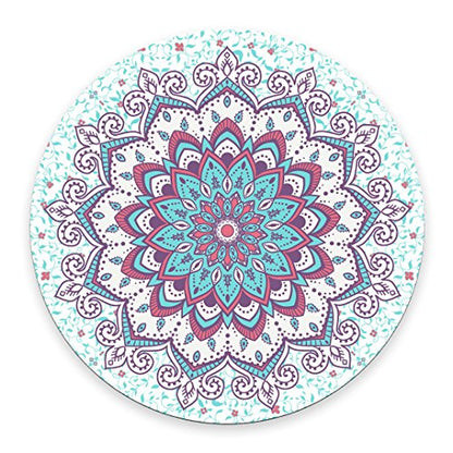 Islamic Style Pattern Mouse Pad,Abstract Round Ornament Circle Mandala Pattern Round Non-Slip Rubber Mouse Pad Mousepad Mat - color: Multi 11