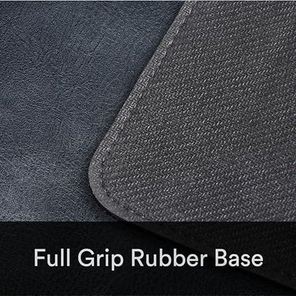 Premium Distressed Faux Vegan Leather Desk Mat | Multifunctional Desk Pad for Home Office | (Black/Grey, 12" x 36") | Hard-wearing distressed vegan leather, desk & mouse pad for writing, gaming, home office and everyday desk protection - color: Black/Grey