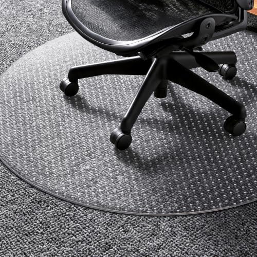 Office Chair Mat for Low-Pile Carpet, 36 in Round, Carpet Protector - size: 36" x 36" Round (for low-pile carpet)