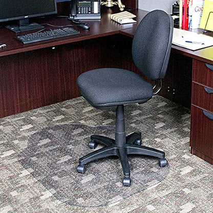 Evolve 33" x 44" Clear Office Chair Mat with Rounded Corners for Low Pile Carpets, Made in The USA, C5B5003G - size: 33" x 44"