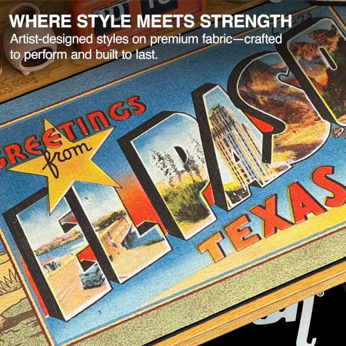 Greetings from El Paso Gaming Desk Pad, 36" x 17" Duraglyde Desk Mat | Western, Durable Surface, Non-Slip, Washable Fabric, Smooth Glide, Stable Grip, Large Keyboard and Mouse Pad for Everyday Use - color: Greetings from El Paso