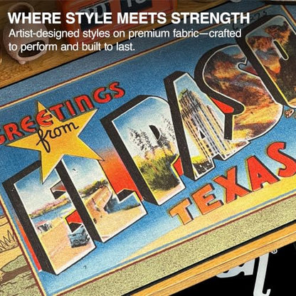 Greetings from El Paso Gaming Desk Pad, 36" x 17" Duraglyde Desk Mat | Western, Durable Surface, Non-Slip, Washable Fabric, Smooth Glide, Stable Grip, Large Keyboard and Mouse Pad for Everyday Use - color: Greetings from El Paso