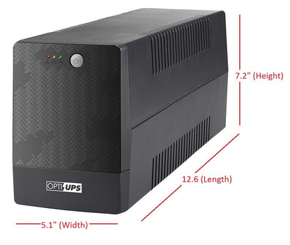 OPTI-UPS (European 230 Volts) Line Interactive UPS Battery Backup with AVR Surge Protection - Uninterruptible Power Supply – Please See Picture (Black, 2000va) - size: 2000va