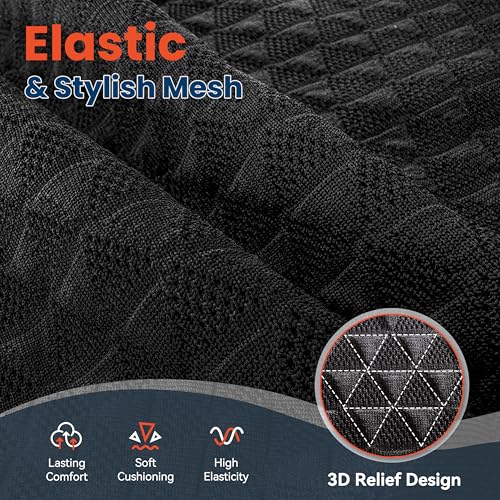 GABRYLLY Ergonomic Office Chair, High Back Home Desk Chair with Flip-Up Arms, 3D Headrest, Thick Sponge Seat &90-120° Recline, Big and Tall Mesh Executive Chairs for Man Woman, Black Woodgrain - color: Black Woodgrain