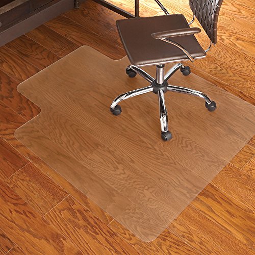 ES Robbins EverLife 45-Inch by 53-Inch Multitask Series Hard Floor with Lip Vinyl Chair Mat, Clear, Heavy use (132133)