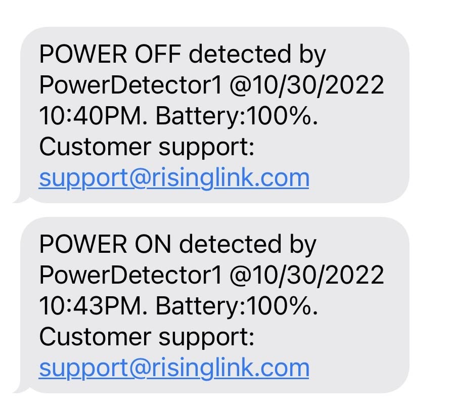 WiFi Power Outage Alarm Detector, Power Failure & Restoration Alerts with SMS Text, Email & Audible Alarm