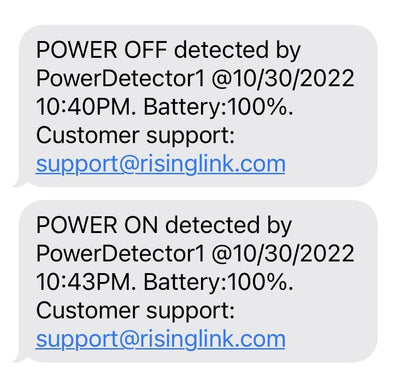 WiFi Power Outage Alarm Detector, Power Failure & Restoration Alerts with SMS Text, Email & Audible Alarm