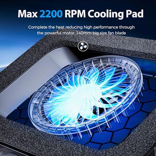 AICHESON Gaming Laptop Cooling Pad with Powerful Cooler Fans