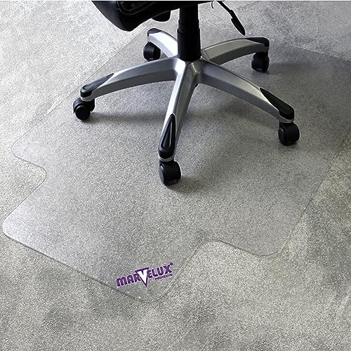 Marvelux 36" x 48" Heavy Duty Polycarbonate Office Chair Mat with Lip for Carpets, 2 Pack, Clear Carpet Protector for Low, Standard and Medium Pile Carpeted Floors, Shipped Flat, Multiple Sizes - size: 36" x 48" (With Lip) 2 Pack