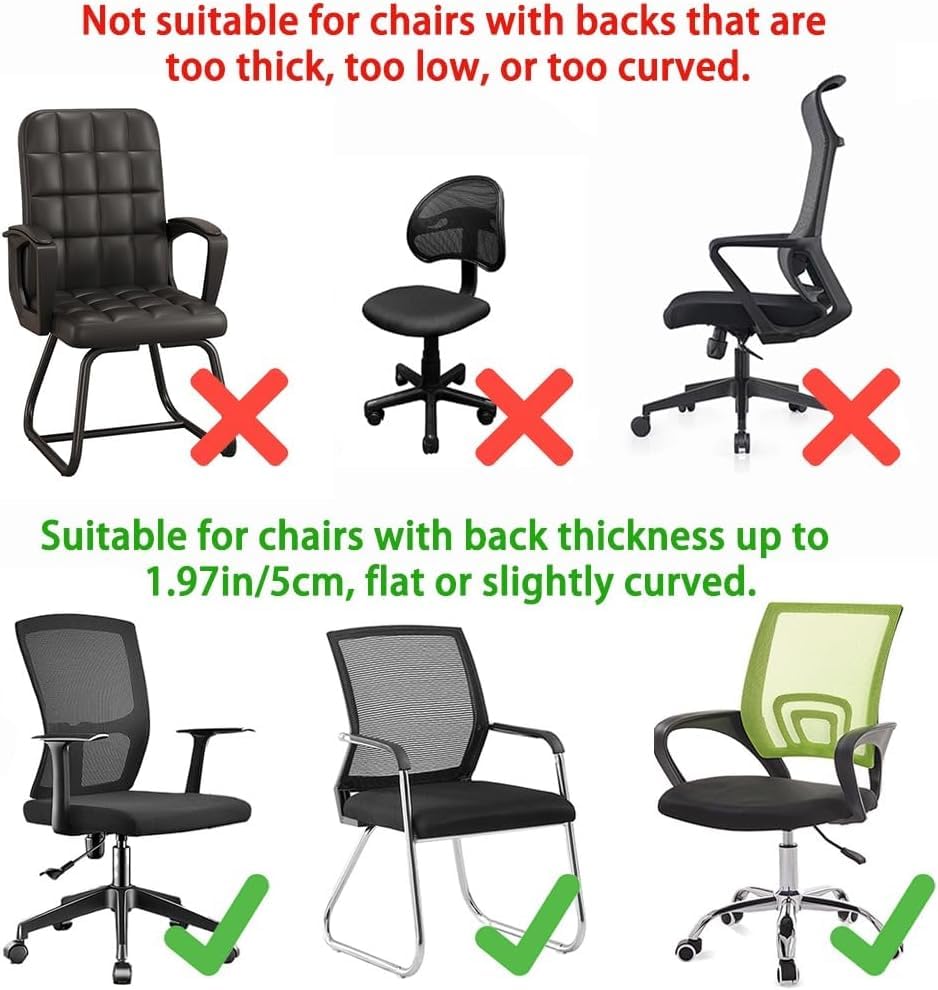 Premium Memory Foam Adjustable Headrest Attachment,Office Universal Chair Clamp on Neck Headrest for 5cm Thick Computer Chair Desk Chair