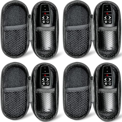 (4 Units) Presentation Clicker & Case, Wireless Presenter Remote | 2‑in‑1 USB/Type C Receiver, Google Slide Advancer & Red Laser, Computer PowerPoint PPT Clicker for Mac/Windows Laptop - style: 4 Units with Case