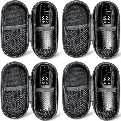 (4 Units) Presentation Clicker & Case, Wireless Presenter Remote | 2‑in‑1 USB/Type C Receiver, Google Slide Advancer & Red Laser, Computer PowerPoint PPT Clicker for Mac/Windows Laptop - style: 4 Units with Case