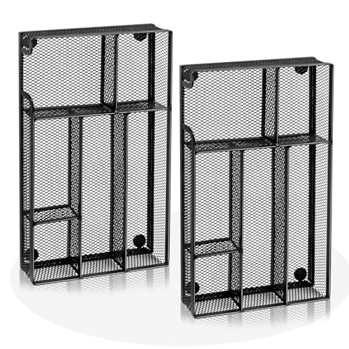 Desk Drawer Organizer, Office Drawer Divider Organizer Tray with 6 Compartments, Metal Mesh Desktop Organization and Accessories for Stationery Makeup Kitchen Toolroom School ＆ Office - size: Small-2 Pack