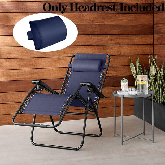 Zero Gravity Chair Set of 2 Replacement Pillow Headrest with Elastic Band, Universal Soft Removable Padded Cushion Head Pillow for Zero Gravity Lounge Chair, Folding Patio Lawn Recliner Chairs, Blue - color: Blue, size: 2 Pack