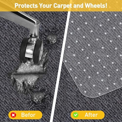 PHOUZIN Office Chair Mat for Carpet, Heavy Duty Desk Chair Mat 36" x48“
