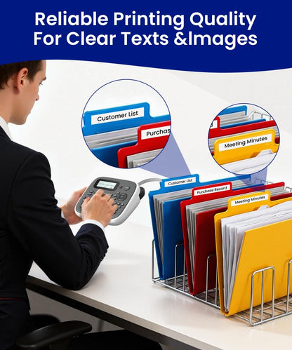 Label Maker Machine with Tape, Label Maker Waterproof Labels 12mm, D210s Laminated Labeler Machine, Multi Icons Borders & One-Touch Keys, Labelmaker for Home Use/School Office Supplies - color: Grey, style: label maker with 1 tape