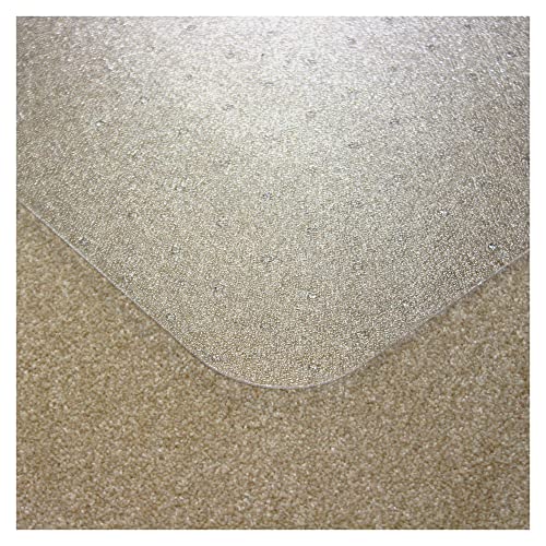 Marvelux Durable Office Chair Mat, Rectangular with Lip for Low and Standard Pile Carpets, 36" x 48", Transparent Carpeted Floor Protector, Shipped Flat, Eco-Friendly Enhanced Polymer - size: 36" x 48" (With Lip)