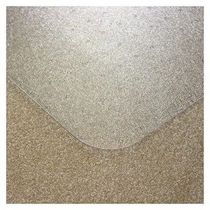 Marvelux Durable Office Chair Mat, Rectangular with Lip for Low and Standard Pile Carpets, 36" x 48", Transparent Carpeted Floor Protector, Shipped Flat, Eco-Friendly Enhanced Polymer - size: 36" x 48" (With Lip)