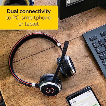 Jabra Evolve 65 MS Teams Wireless Headset, Mono – Includes Link 370 USB Adapter – Bluetooth Headset with Industry-Leading Wireless Performance, Advanced Noise-Cancelling Microphone, All Day Battery - size: Single-ear, USB-A Dongle, style: Teams Certified