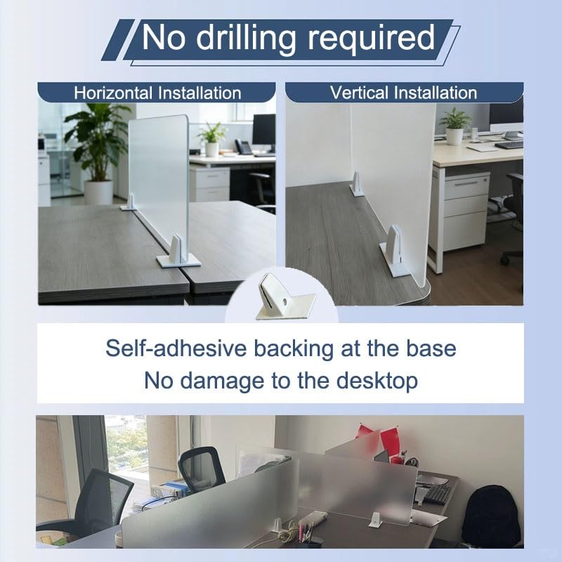 Acrylic Desk Privacy Divider, Freestanding Table Partition Panel, Portable Board with Clamps for Offices Library(15.7x31.5in) - size: 15.7x31.5in