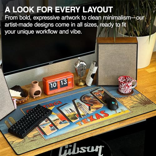Greetings from El Paso Gaming Desk Pad, 36" x 17" Duraglyde Desk Mat | Western, Durable Surface, Non-Slip, Washable Fabric, Smooth Glide, Stable Grip, Large Keyboard and Mouse Pad for Everyday Use - color: Greetings from El Paso