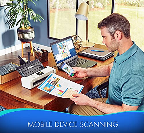 Brother Wireless Document Scanner, ADS-1700W, Fast Scan Speeds, Easy-to-Use, Ideal for Home, Home Office or On-the-Go Professionals (ADS1700W), white - style: Old Model: AD1700W