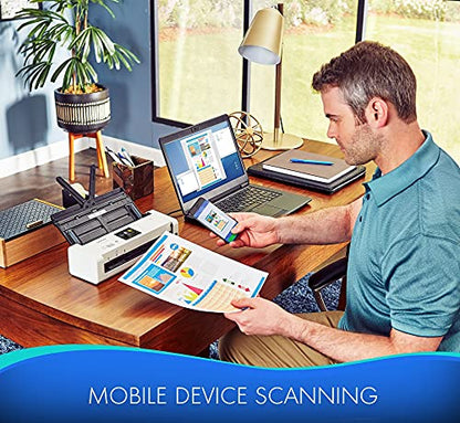 Brother Wireless Document Scanner, ADS-1700W, Fast Scan Speeds, Easy-to-Use, Ideal for Home, Home Office or On-the-Go Professionals (ADS1700W), white - style: Old Model: AD1700W
