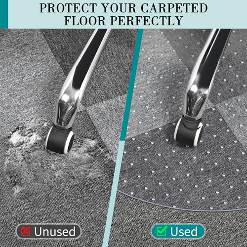 BesWin Office Chair Mat for Carpet, 36'' x 36'' Round, Heavy Duty - size: 36" X 36" Round (for Carpet)