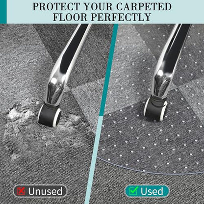 BesWin Office Chair Mat for Carpet, 36'' x 36'' Round, Heavy Duty - size: 36" X 36" Round (for Carpet)