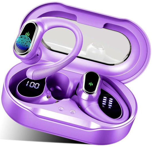 Wireless Earbuds, 2026 Bluetooth 5.4 Headphones, ENC Noise Canceling Mic - color: Loyal Purple